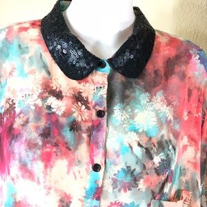 Nordstrom Bellatrix Floral blouse women’s size 3XL